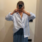 Camicia Gessata Azzurro