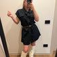 Mini Abito Denim Scuro