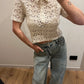 Polo Crop Sabbia