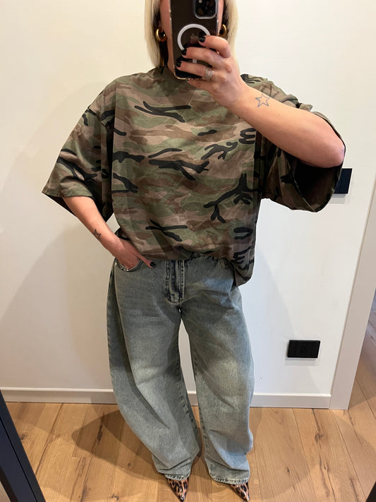T-shirt Over Camouflage