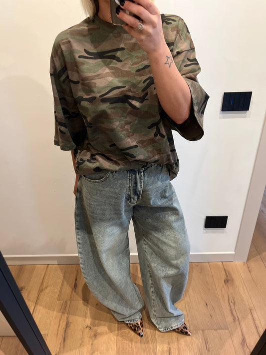 T-shirt Over Camouflage