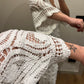 Abito Cardigan Crochet Bianco