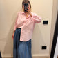 Camicia Gessato Rosa