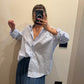 Camicia Gessata Azzurro