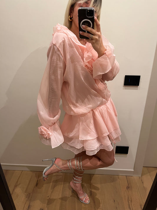 Mini Abito Balza Rosa