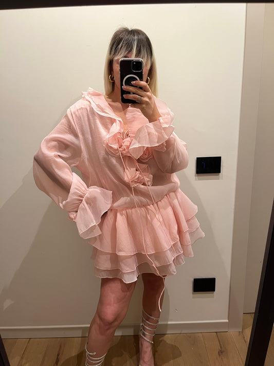 Mini Abito Balza Rosa