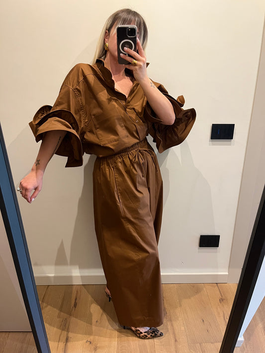 Camicia Volant Cacao