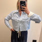 Camicia Crop Gessata