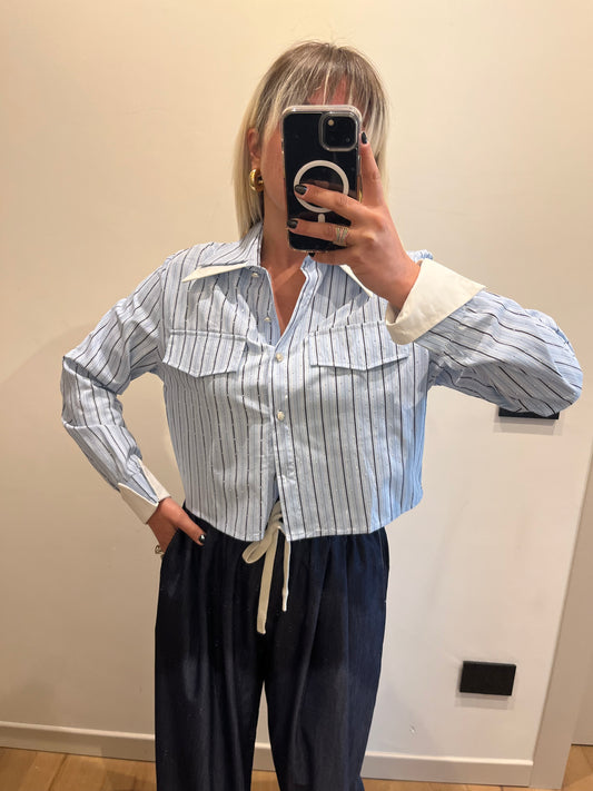 Camicia Crop Gessata