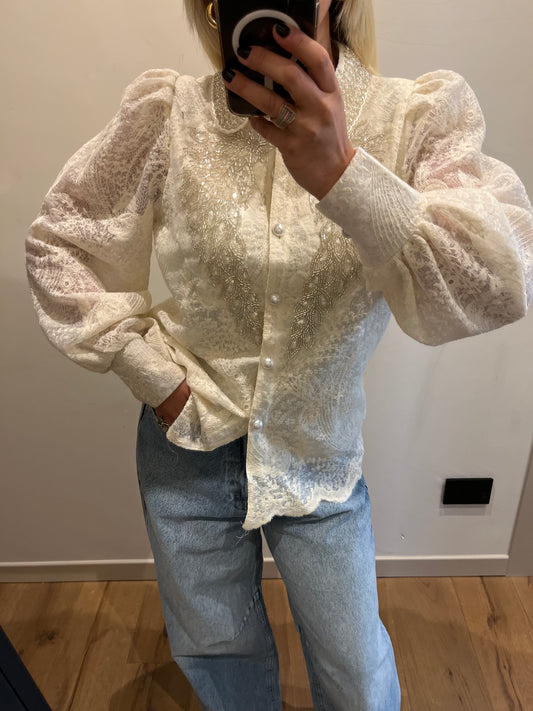 Camicia Strass Burro