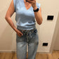 Maglia Spallina Azzurro