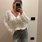 Cardigan Uncinetto Bianco