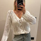 Cardigan Uncinetto Bianco