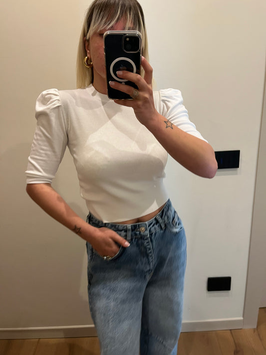 Maglia Sbuffo Bianco