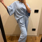 Tuta Cotone Azzurro